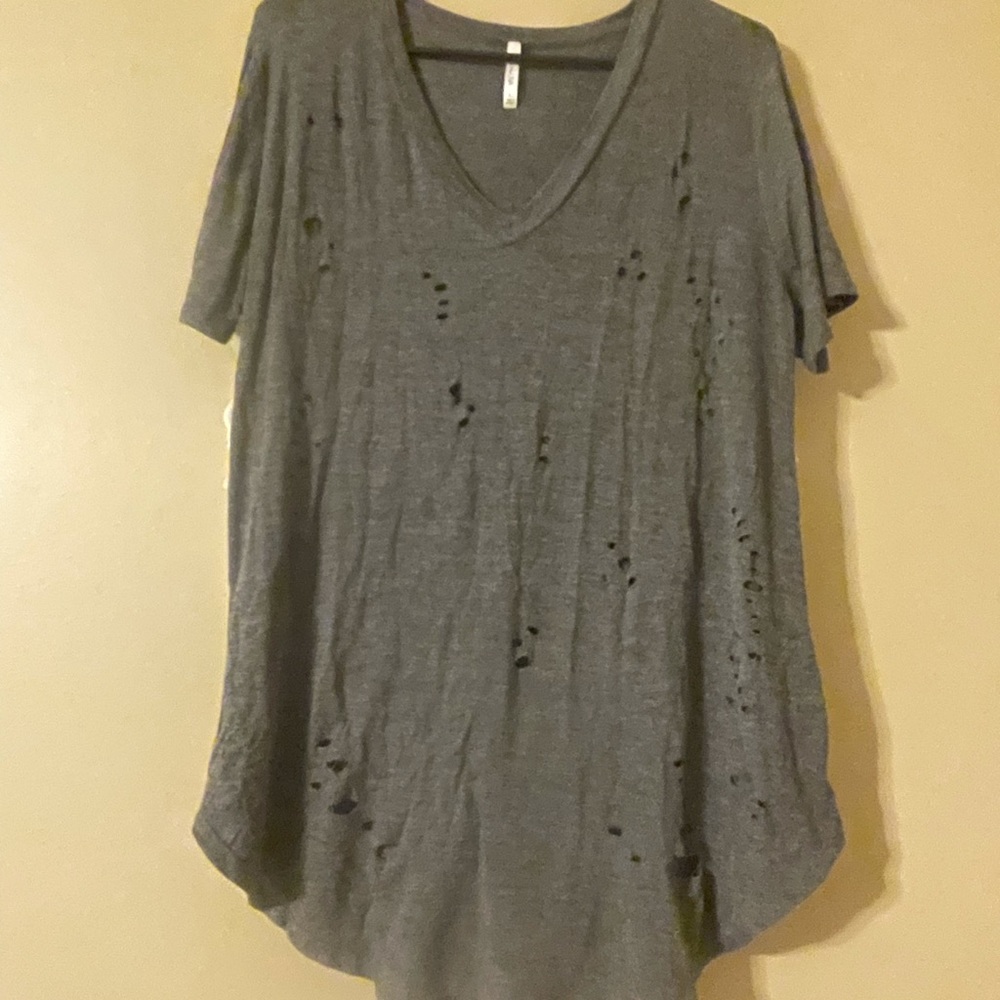 Boutique distressed tee.